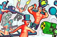 Screenshot of Funny Shooter 2 available on the Drift Boss arcade hub catalog