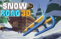 Screenshot of Snow Road 3D available on the Drift Boss arcade hub catalog